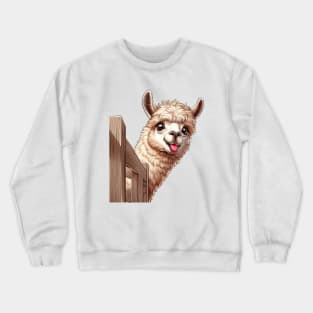 Cute Sneaky Llama Crewneck Sweatshirt